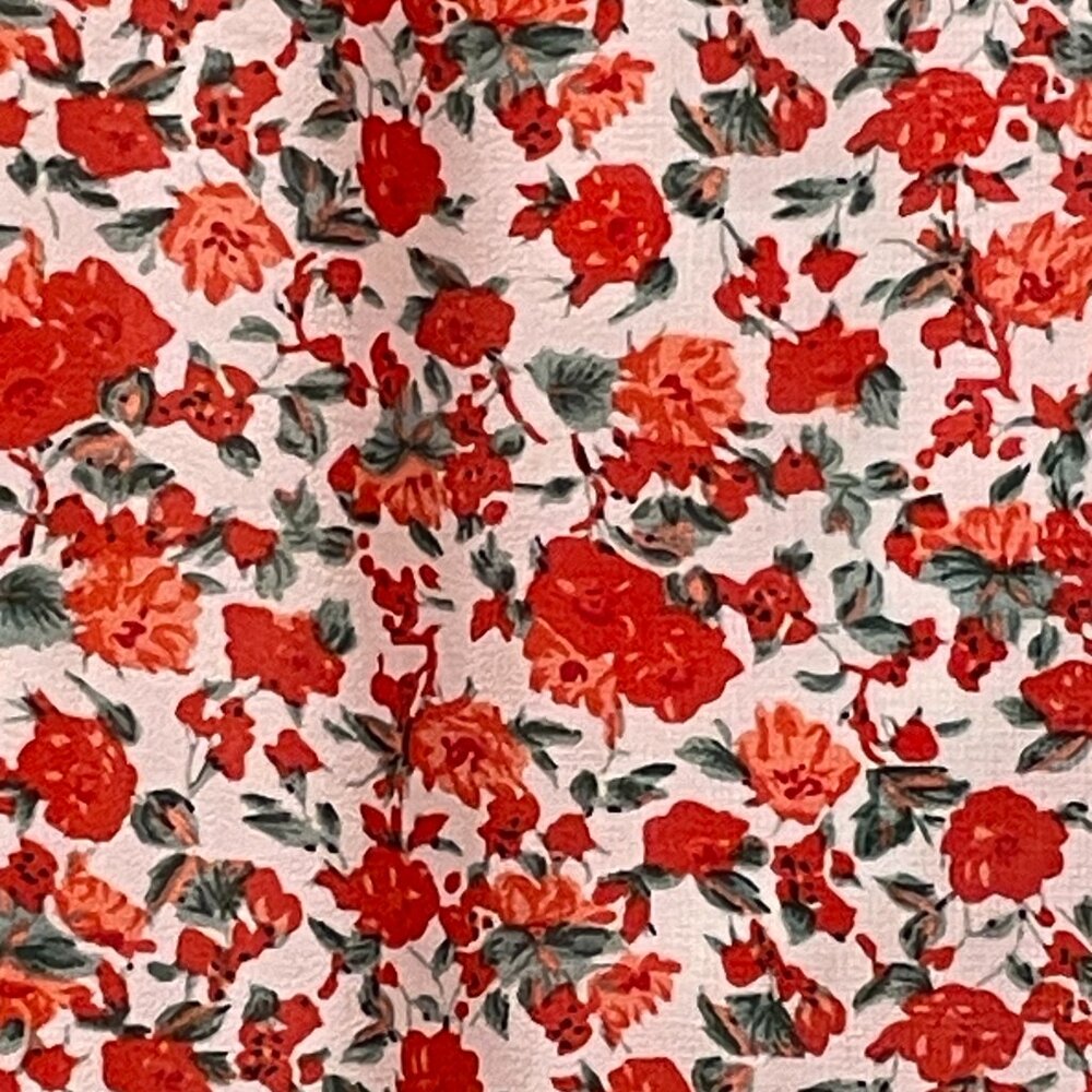 SHOWPO Monaco Sweetheart Red/White Floral Ruched Empire Midi Dress Women 14 - Picture 8 of 12
